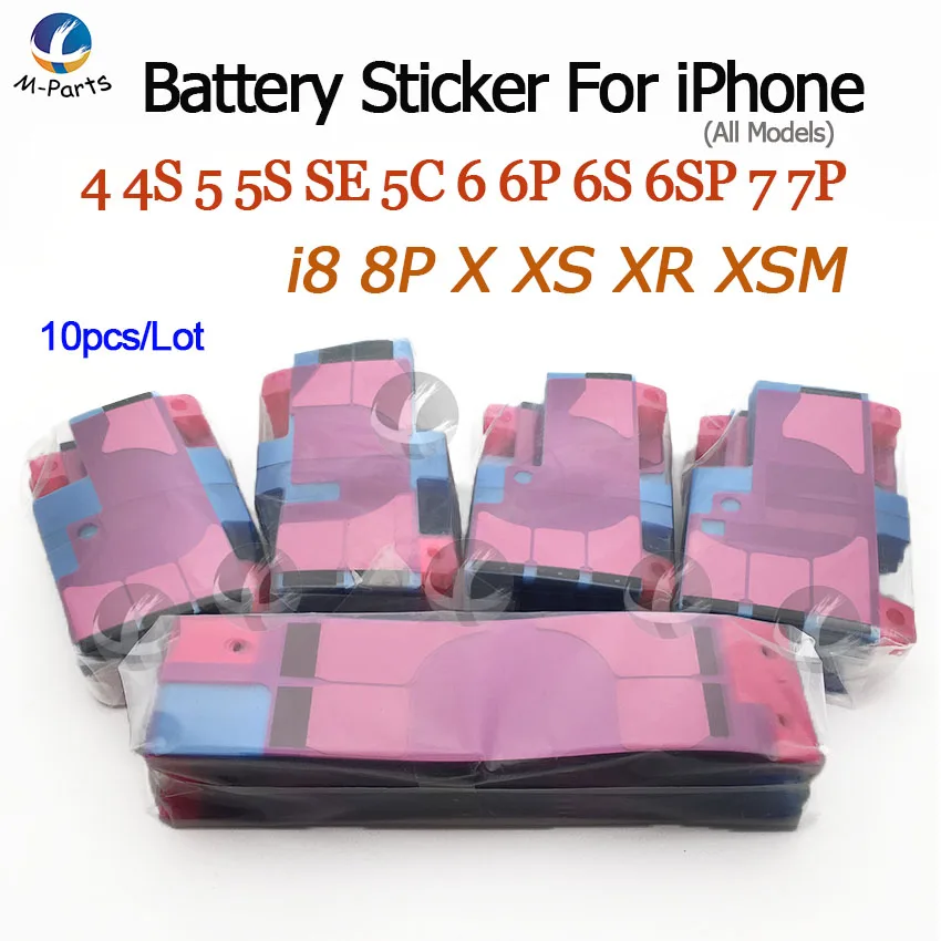 Клейкая лента для аккумулятора 10 шт. клейкая iPhone XS Max XSM XR X 8 Plus 7 6S 6 SE 5C 5 4 вкладка