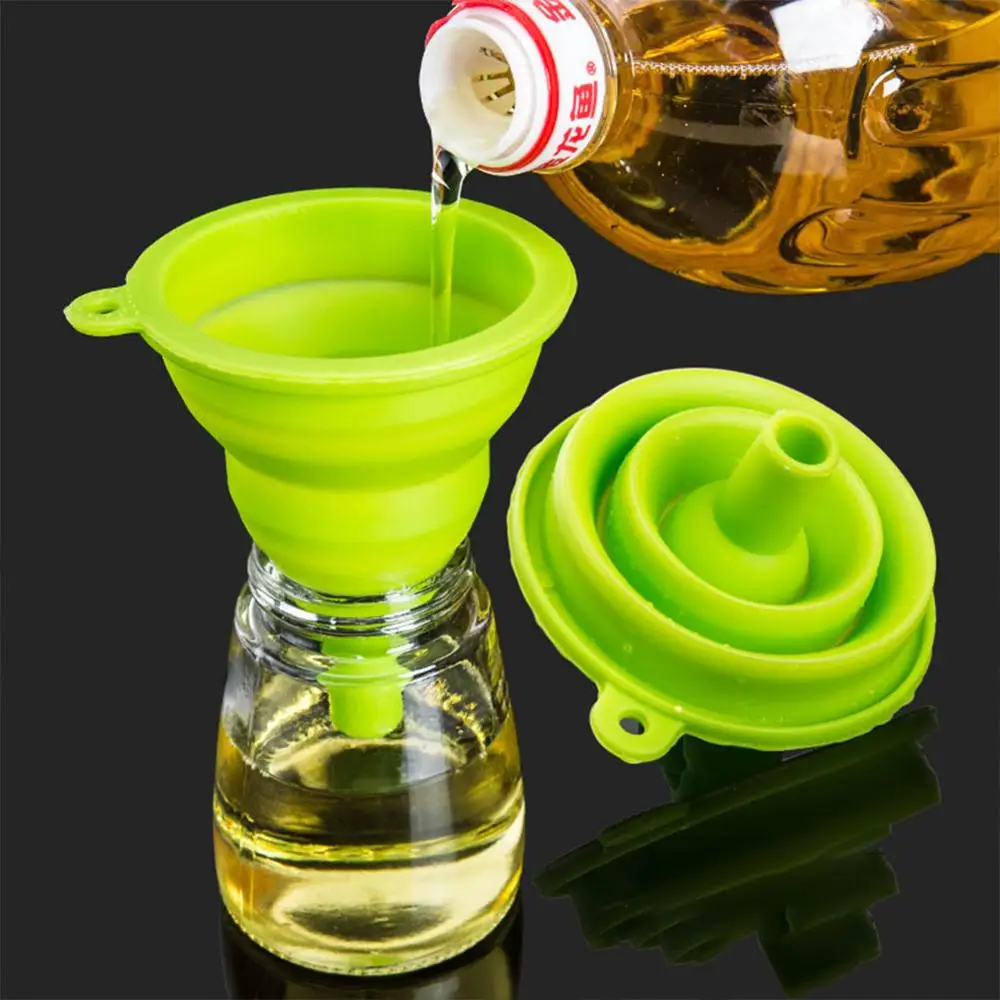 

Collapsible Funnel Silicone Foldable Funnel for Water Bottle Hopper Foldable Kitchen Funnel for Liquid Powder Transfer wq40