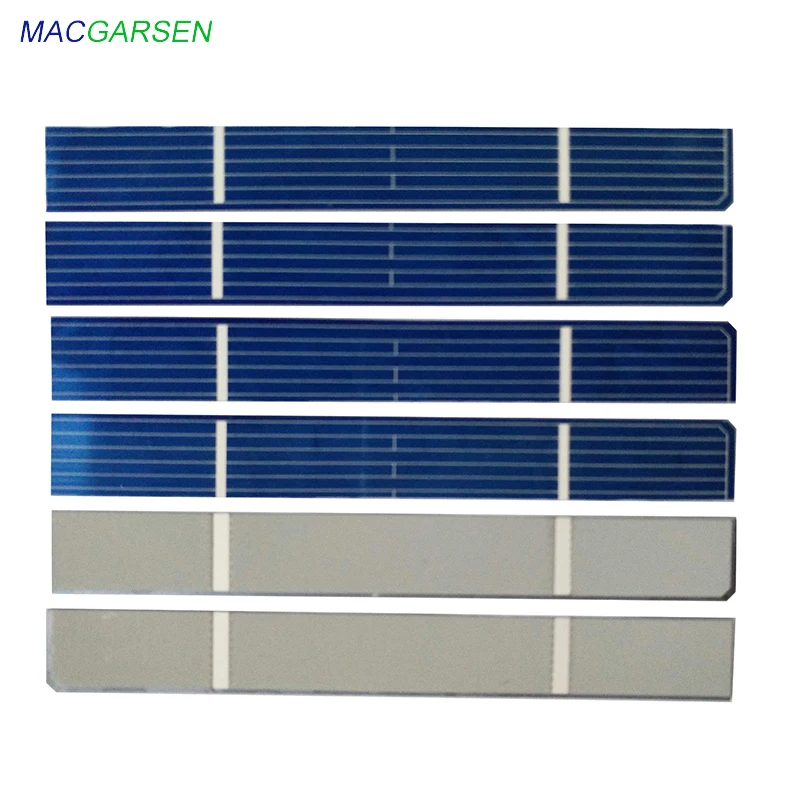 MACRAGSEN 100 шт Солнечная панель 0,5 V 260mA поликристаллический Solars Cell 78x10mm DIY Солнечное автомобильное зарядное устройство Usb power Bank модуль