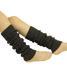 Женские вязаные гетры; носки; Потрясающие Модные женские зимние теплые гетры; вязаные высокие сапоги; носки