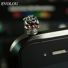 Модная универсальная Пылезащитная Заглушка с черепом, алмазная заглушка для наушников для вашего телефона, заглушка для наушников, Аудио Аксессуары для мобильных телефонов