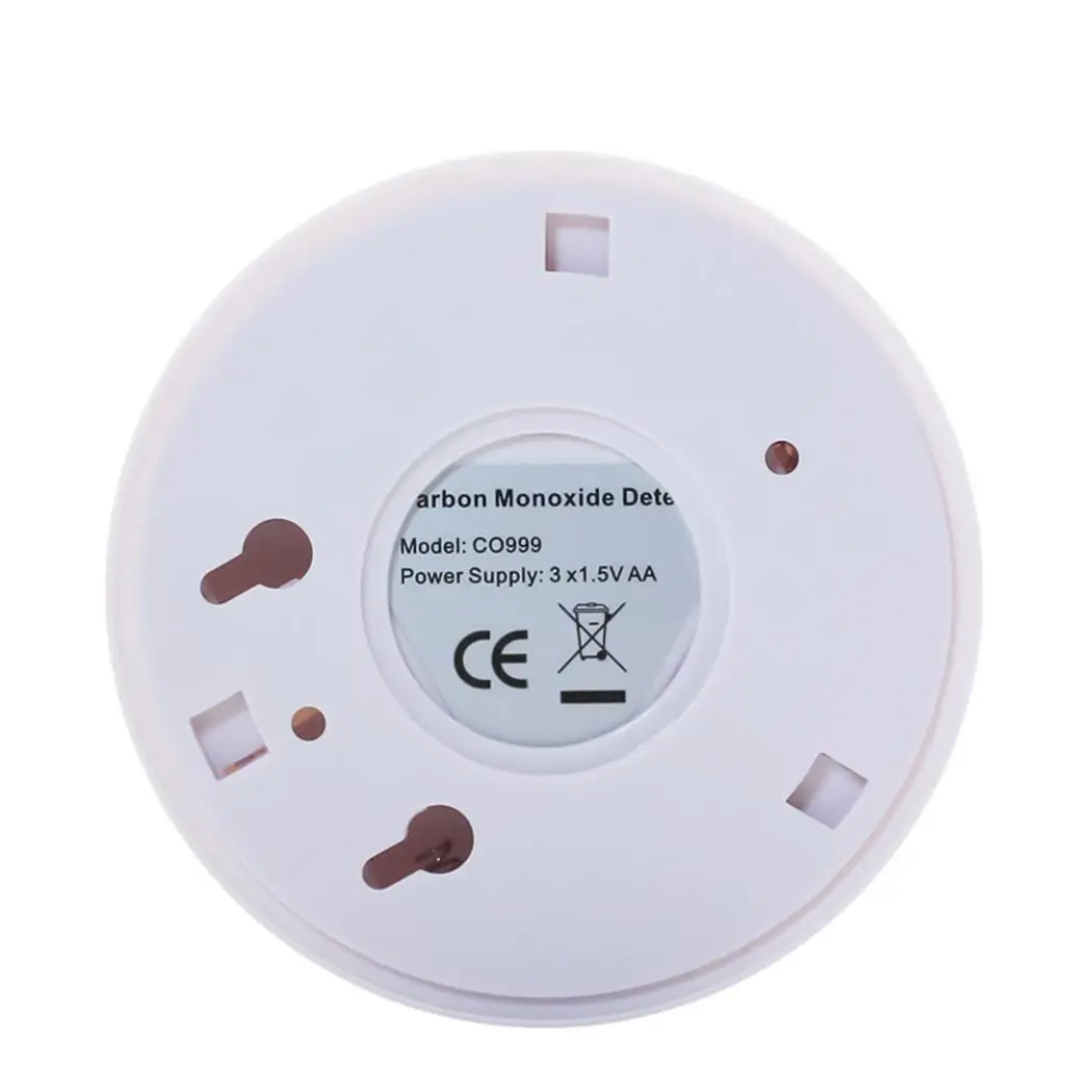 Охранных 85dB Высокочувствительный ЖК-дисплей окиси углерода 4-38 белый <80mA сигнализация предупреждающая о возможности отравления детектор