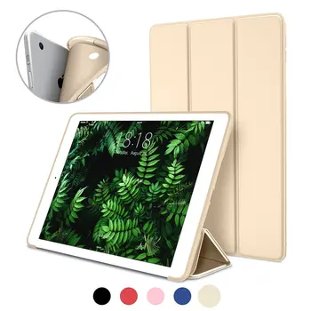 

For iPad Air Case, Silicone Soft Back Slim Pu Leather Smart Cover for iPad Air A1474 A1475 A1476 Sturdy Stand Auto Sleep Wake Up