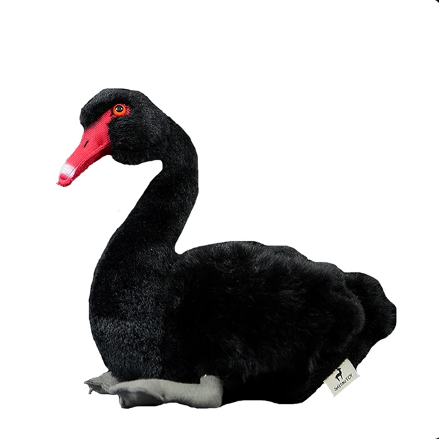 24cm Cute Black Swan Doll Simulation 