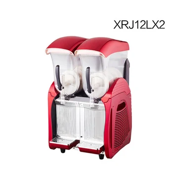 

New type snow melting machine commercial red double tank smoothie machine large capacity 24L slush machine