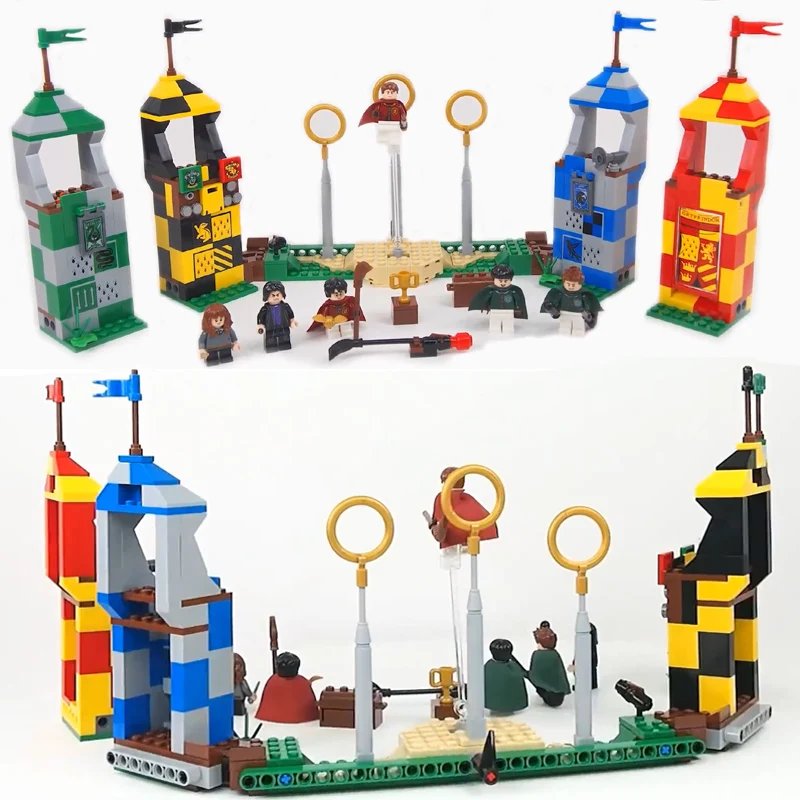 

LELE 39147 540pcs Harry Potter Movie Magic Quidditch Match Set Model Compatible LegoINGlys Figures 75956 Brick Toys for Children