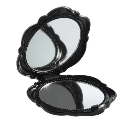 1 шт. 3D стерео Двусторонняя милый ретро Роза Форма макияж компактный карманный персональный зеркало для мужчин и женщин женские девушка черный