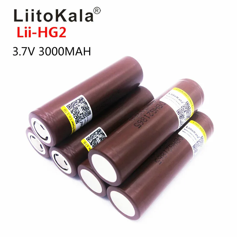 LiitoKala Lii HG2 18650 18650 3000 мАч перезаряжаемый аккумулятор для электронных сигарет высокой разрядки, большой ток 30A, 2019|Перезаряжаемые батареи| | АлиЭкспресс