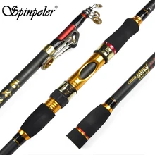 Спиннер из углепластика 2,1 М 2,4 М 2,7 м 3 м 3,6 м спиннинговое удилище телескопическая удочка рыболовные снасти