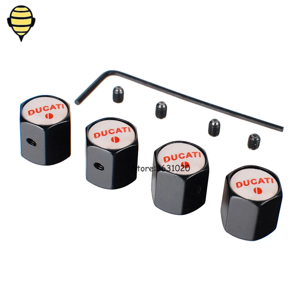 Car Styling Auto Wheels Rims Sticker Tire Valve Stem Caps for Ducati