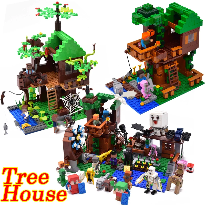 900pcs My World Minecraft Village Tree House Compatible Lego Building Block Building Toys Fzgil Toys Hobbies 900pcs My World Minecraft Village Tree House Compatible Lego Building Block Building Toys Fzgil Toys Hobbies