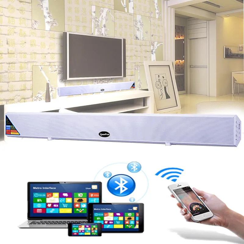 

Bluetooth TV Sound Bar Wireless Speaker Subwoofer Soundbar 3D Home Theater Speaker Surround Sound Column For Mobile Phone TV PC