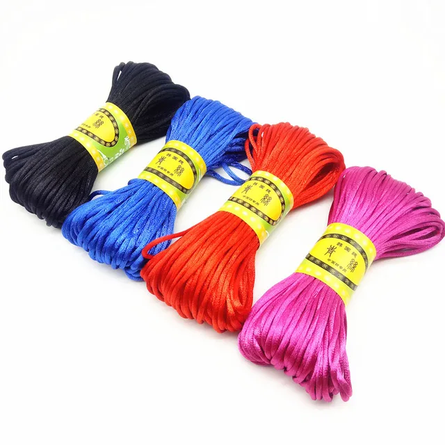 16 Colors 2 Mm Nylon Cord Satin Silk Rope String Colorful Jewelry 16 Colors 2 Mm Nylon Cord Satin Silk Rope String Colorful Jewelry Wires For Making Necklace