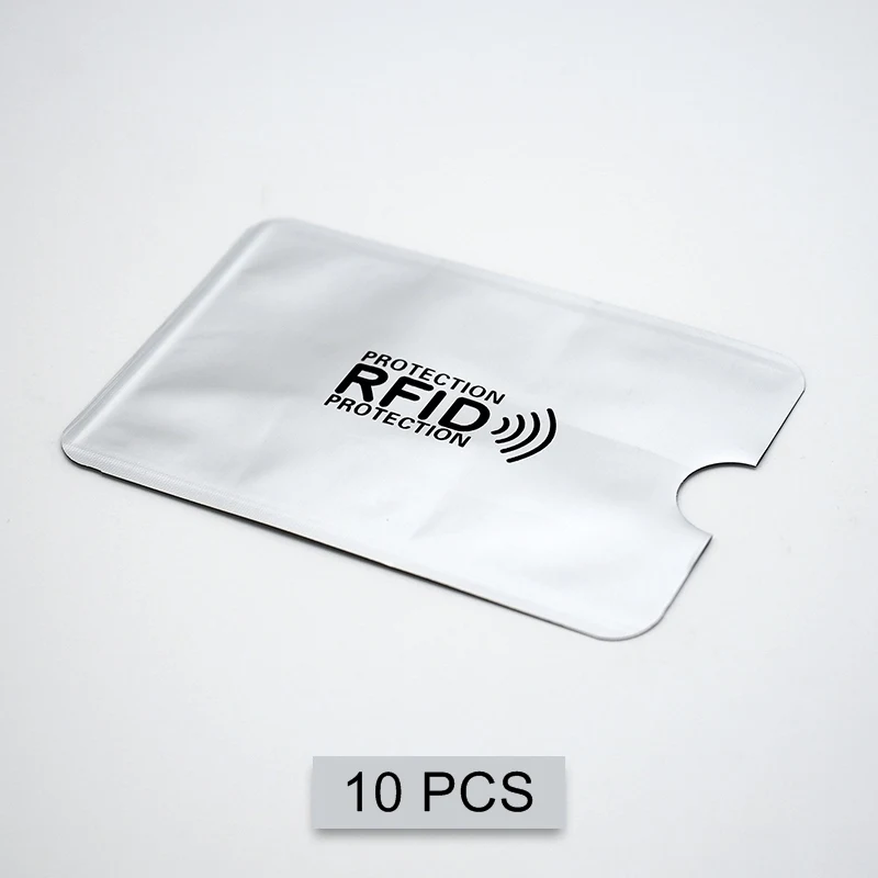 5 шт. Анти Rfid держатель для карт NFC Блокировка ридер замок ID банковский чехол для карт Защита металлический кредитный держатель для карт F052 - Цвет: 10 PCS card holder