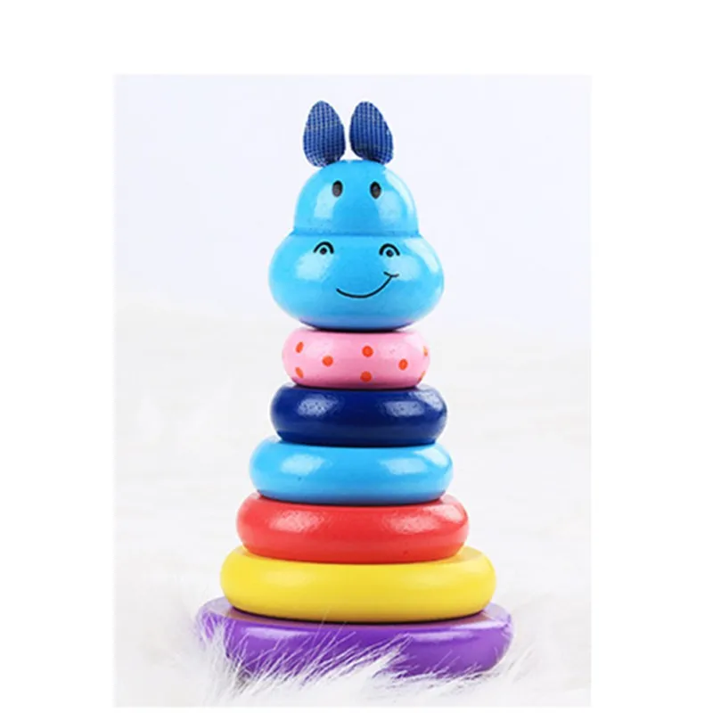 

Kids Baby Early Education Toy Stacking Nest Learning Stack Up Cartoon Rainbow Tower Blocks Puzzles