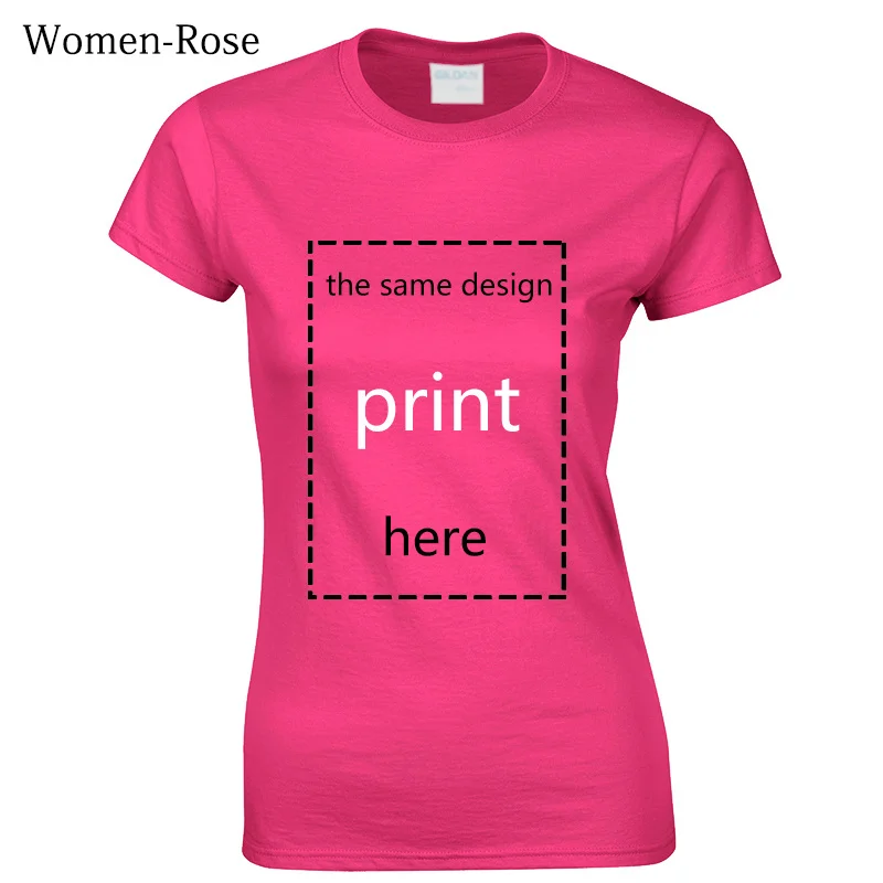 Забавная футболка для мужчин и женщин с круглым вырезом из хлопка - Цвет: Women-Rose