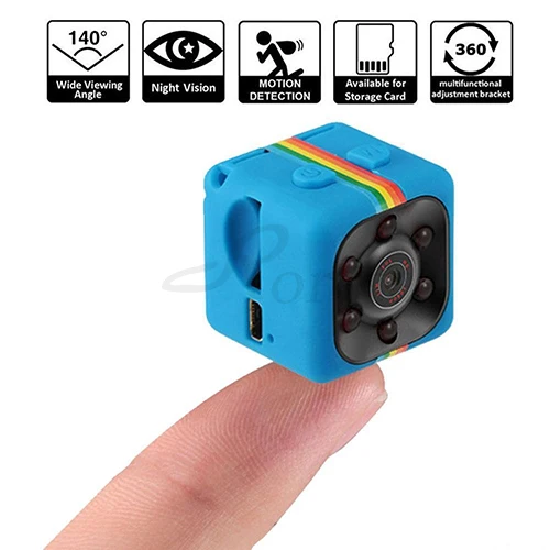 Roreta SQ11 мини камера HD 1080P маленькая камера с датчиком ночного видения Видеокамера DVR микро камера Спортивная DV видеокамера sq 11 - Цвет: Синий