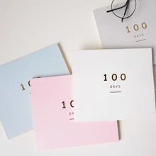 K&KBOOK Countdown Calendar Daily For 100 Days Learning Schedule Periodic Planner Agenda Organizer School Paper Notebook Diary(China)