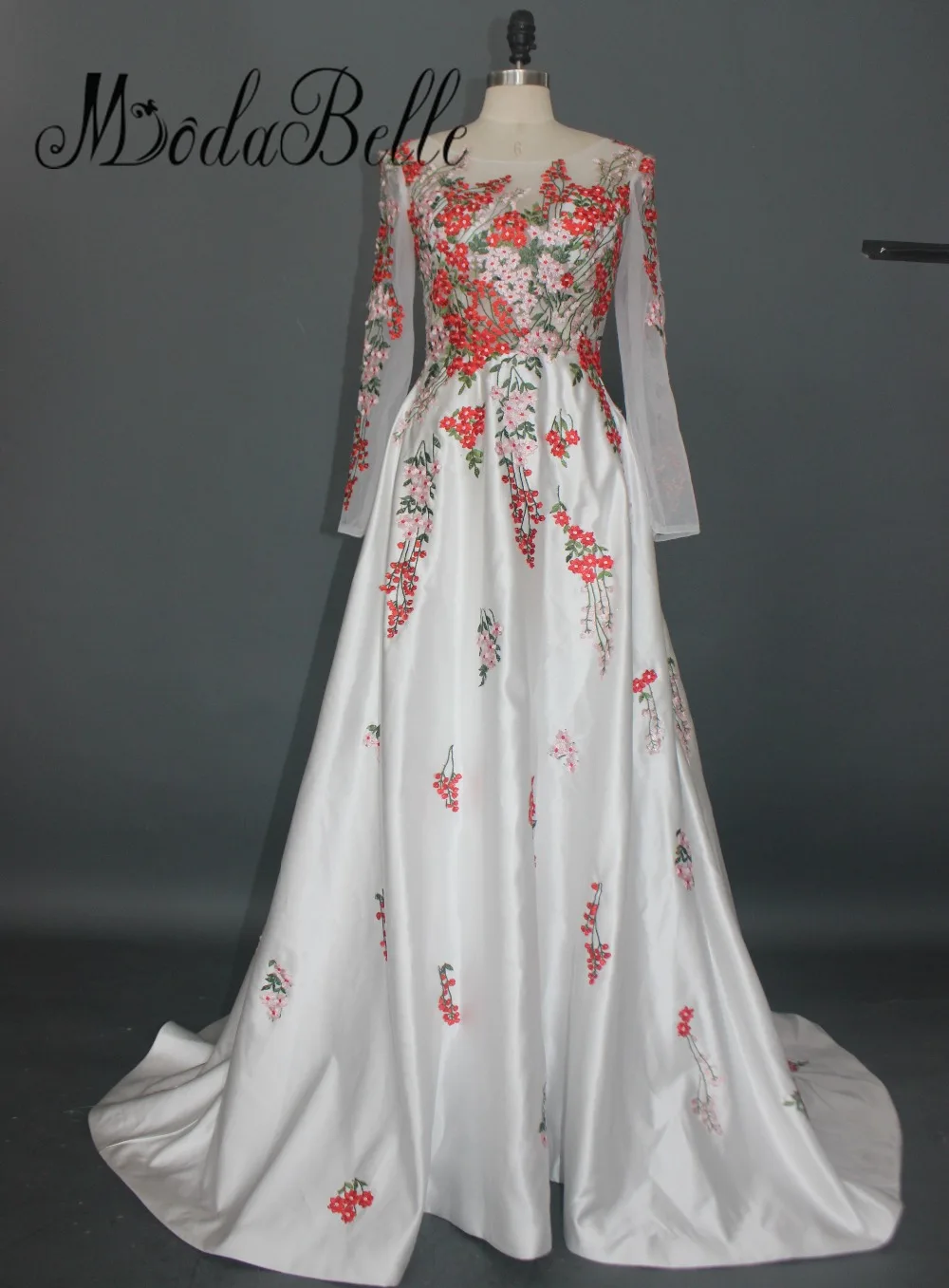 2017 Arabia Saudită Flori Rochie De Seară Rochie De Mireasă Rochie