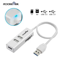 Rocketek нескольких usb 3,0 hub 3 адаптера порта сплиттер Алюминий SD Card Reader для MacBook Air ноутбук аксессуары