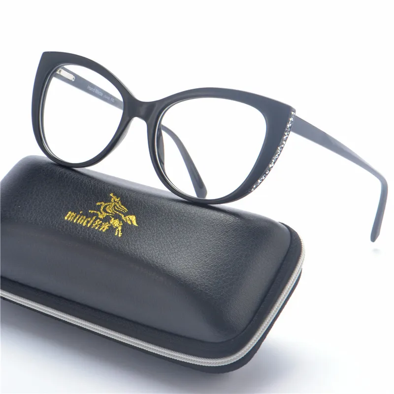 Оправа очки «кошачий глаз» оправа с прозрачными линзами женские Брендовые очки оптические оправы близорукость нерд черные красные очки FML