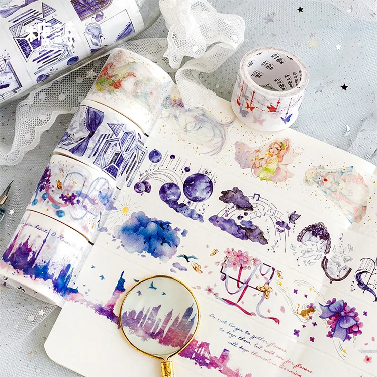 

35/40mm Width Kawaii Wind Whispering Series Decorative Adhesive Washi Tape DIY Scrapbooking Masking Tape School Office Supply