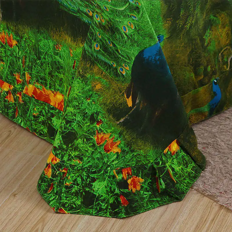 3D с принтом павлина постельных принадлежностей покрывала листов для девочек взрослых домашнего декора 4-5 шт. полный размер королева