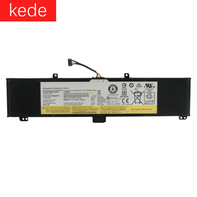 Kede аккумуляторная батареядля ноутбука lenovo Y50-70 Y70-70 Y70 121500250 планшет L13M4P02 L13N4P01 L13M4P02 7,4 V 54Wh