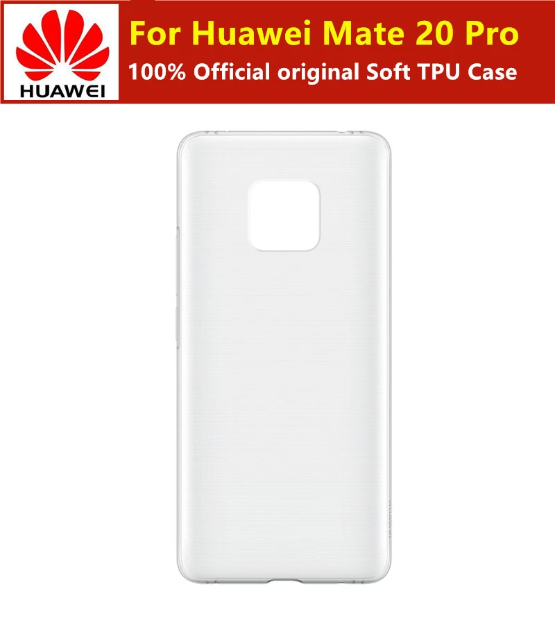 100% Официальный Оригинальный huawei mate 20 Pro чехол мягкий TPU простой прозрачный