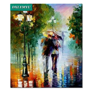 

Diamond Painting Cross Stitch 5D Diamond Mosaic Gentle in the rain Handmade Kit Diamond Embroidery Pattern Rhinestones Paintings