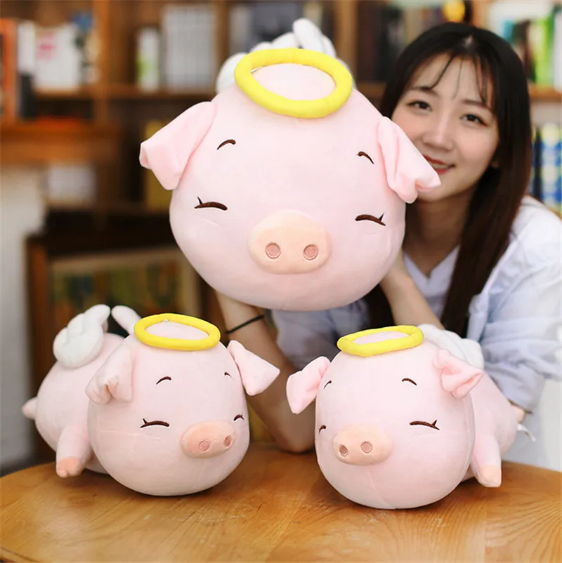 plush stuffed angel pig toy4