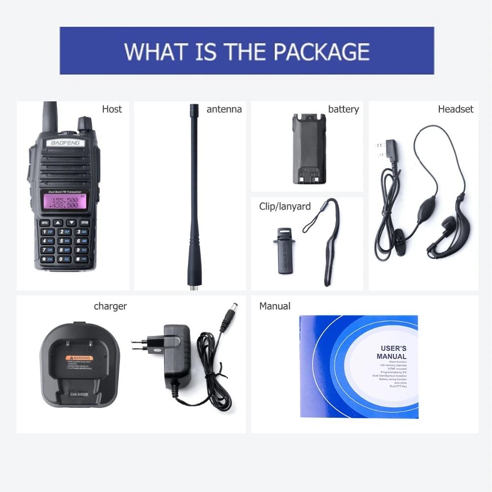 Baofeng UV 82 рация двойная PTT портативная двухсторонняя радиостанция VHF UHF Ham CB 1 шт. UV82