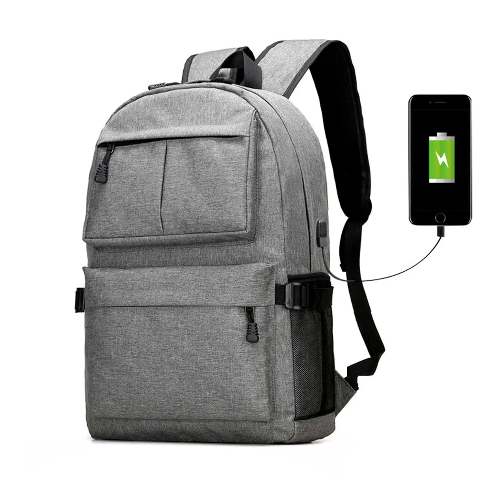

IMIDO USB Unisex Design Backpack Book Bags for School Backpack Casual Rucksack Daypack Oxford Canvas Laptop Fashion Man Backpack