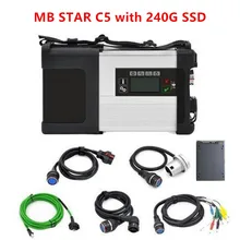 Высокая производительность MB STAR C5 для Mercedes Benz obd 2 Разъемы SD C5 и 201812 DTS программного обеспечения SSD(240 г) OBD2 автомобильный диагностический инструмент