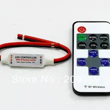 5-24 В 12a rf Беспроводной контроллер мини Диммер для LED один Цвет 3528 5050 светодиодные полосы с 11 кнопка