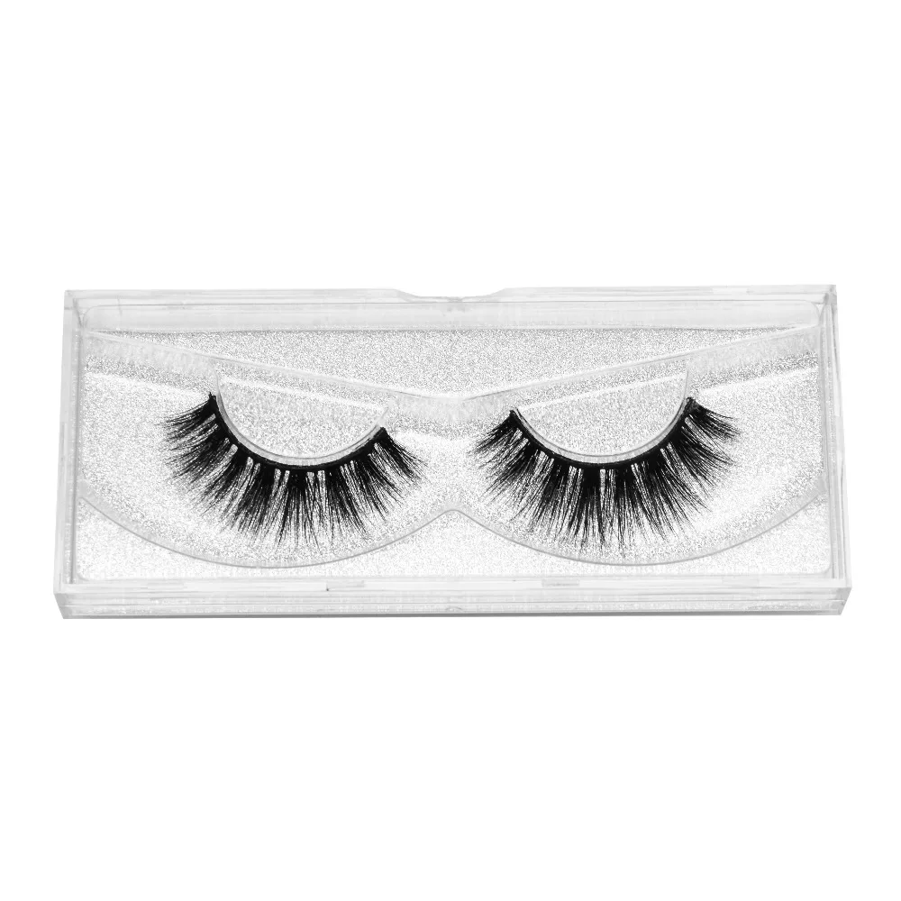 

3D Mink Eyelash Lilly Real Mink Handmade Crossing Lashes Individual Strip Thick Lash Fake