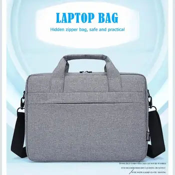 

15.6 inch Large Capacity Zipper Laptop Handbag Waterproof Travel Briefcase Business Large Capacity Zipper Laptop Handbag Daily W