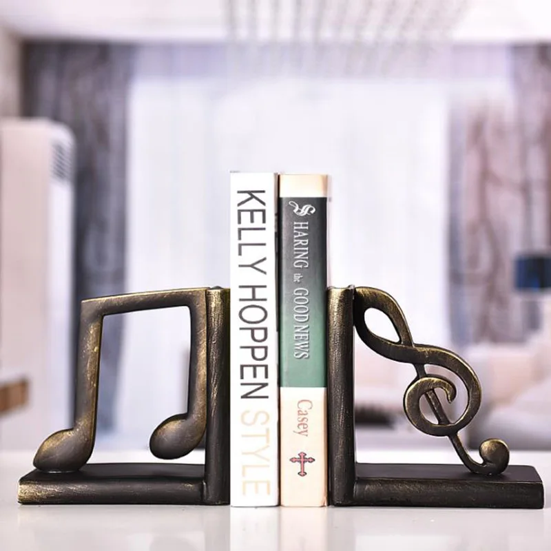 1Pcs Wood+Iron Book End Shelf Bookend Holder Office School Supplies Accessory