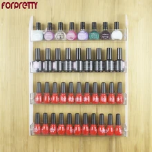 Prateleiras de esmalte para parede, prateleira organizadora de cores de gel para verniz