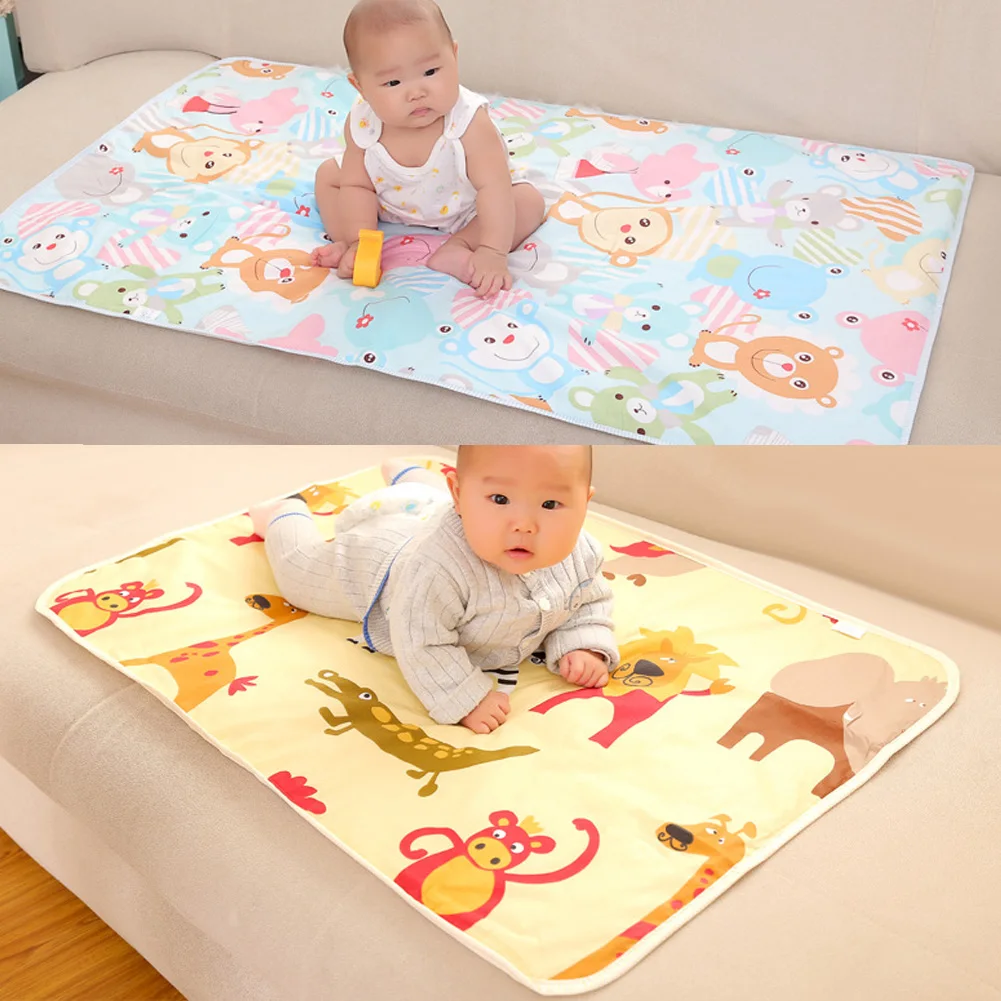 

Waterproof Diaper Baby Underpad Cotton Mattress Changing Table Urine Mat Portable Baby Diaper Crawling Mat 86 x 68cm