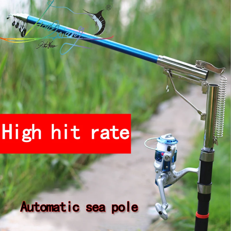 Tanie Automatyczne wędka wysokiej jakości ryby polak 1.8M 2.1m 2.4m 2.7m morze rzeka jezioro ze stali nierdzewnej wędka spinning teleskopowa