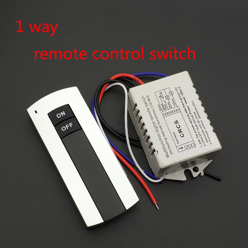 1 Way ON/OFF 220V Wireless Remote Control Switch Digital Remote Control