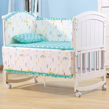 Набор постельных принадлежностей для детской кроватки для мальчиков и девочек, набор бамперов для детской кроватки, органайзер для детской кроватки, Подушка-бампер, матрас с наполнением