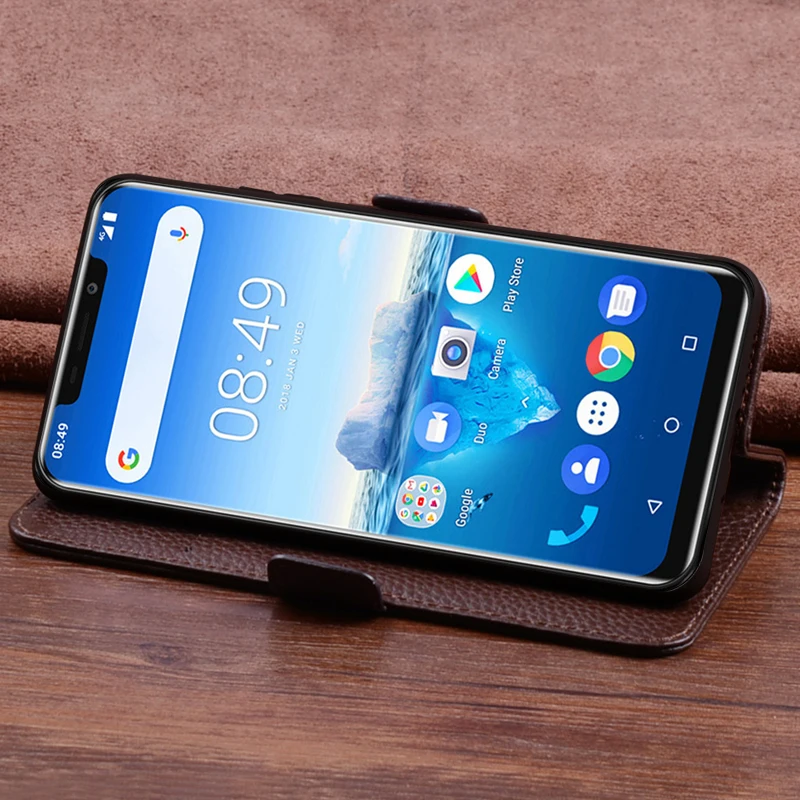 AIBOULLY Натуральная кожа флип чехол для OUKITEL C12 Pro защитный чехол для телефона из натуральной кожи кошелек силиконовый чехол для OUKITEL C12