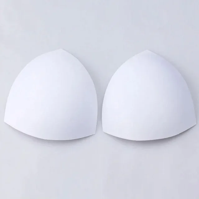 

White Swimsuit Padding Insert Women Clothes Accessories Foam Triangle Sponge Pads Chest Cups Breast Bra Bikini Inserts Chest Pad