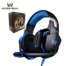 KOTION CADA G2000 Juego de Auriculares PC Gamer Rodeado de Sonido de Graves Profundos Sobre-Oído Estéreo Gaming Auriculares Con Micrófono Para Juego de ordenador