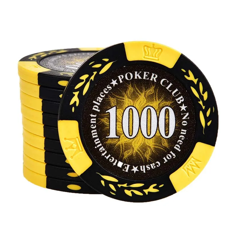 25 шт./компл. фишки для покера Техасский Холдем 14 г глины Круглые значение монеты казино покера - Цвет: picture