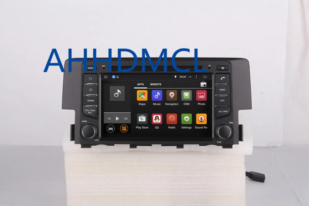Cheap AHHDMCL Car Multimedia Player Stereo Radio Audio DVD Android 9.0 Navigation 2G RAM For Civic 2016 2017 3