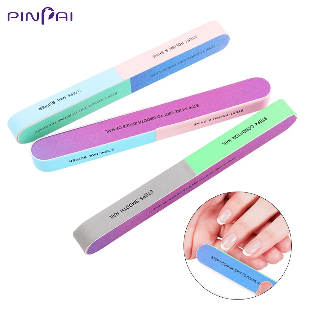 

Pinpai Seven-sided Polishing Nail Files Tool Creative Printing Nail File Sanding Professional Nail File Buffer Manicure Tools