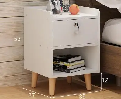 Louis Fashion Nightstands Bedside Cabinets Solid Wood Legs Nordic Minimalist Modern Multifunctional Storage Cabinet Simple - Цвет: G13